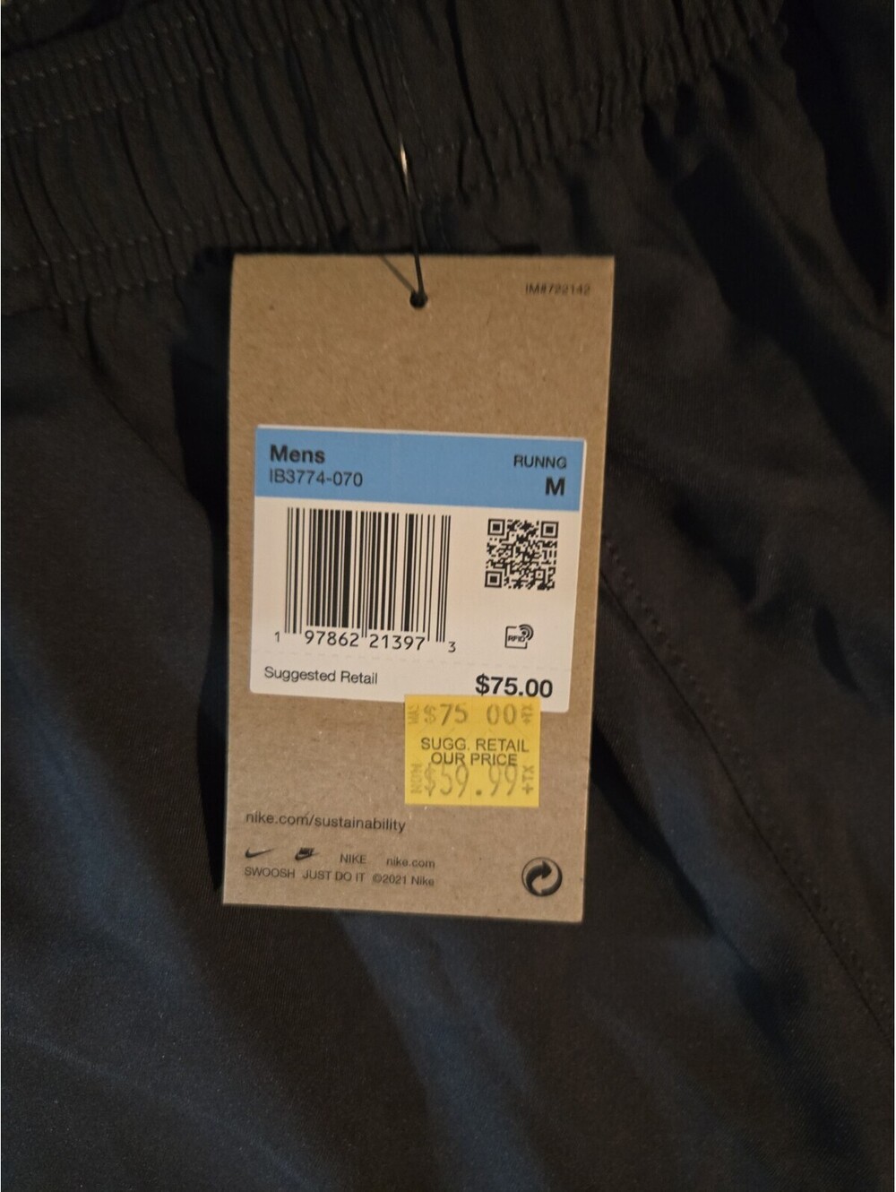Nike Challenger Flash Dri-FIT Woven Running Pants Size Medium Gray IB3774-010 - Picture 2 of 5